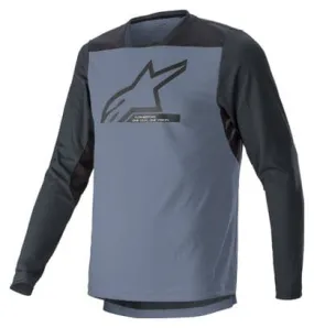 Grey and Black Alpinestars Long Sleeve Jersey