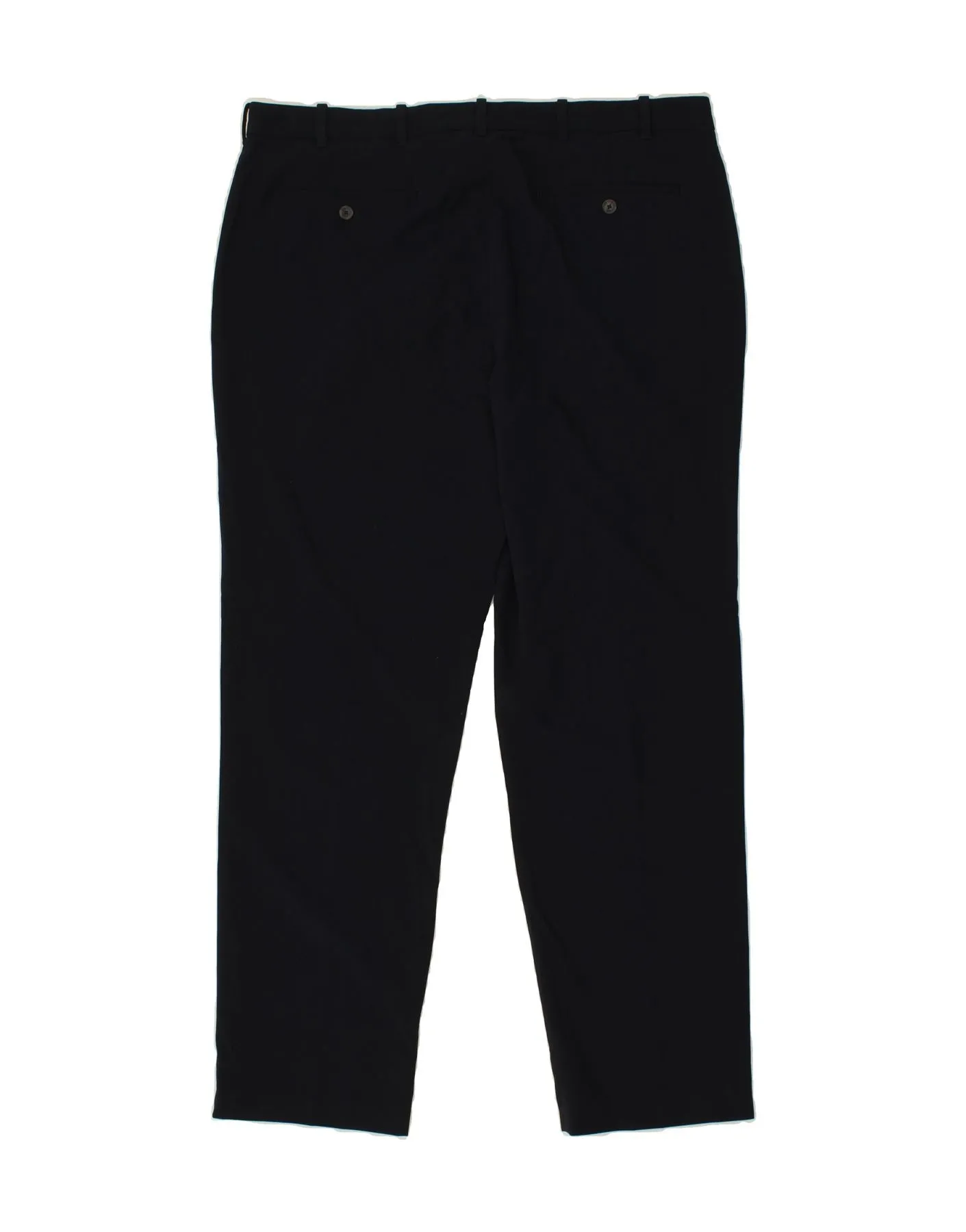 IZOD Mens Straight Chino Trousers W38 L32 Navy Blue Polyester
