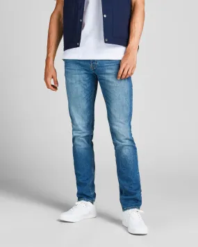 Light Stone Washed Low Rise Liam Skinny Fit Jeans with Distressing