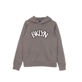 Kids NBA Hoodie Club Fleece with Jordan Logo Statement Edition in Dark Steel Grey