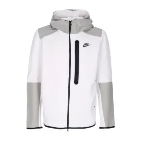 Lightweight Men's Tech Fleece Zip Hoodie with Full Zip Overlay in Phantom/Cobblestone/Black