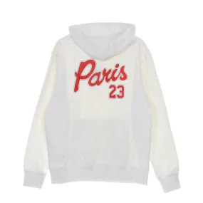 Men's Paris Saint Germain Fleece Pullover Hoodie in Birch Heather/Midnight Navy
