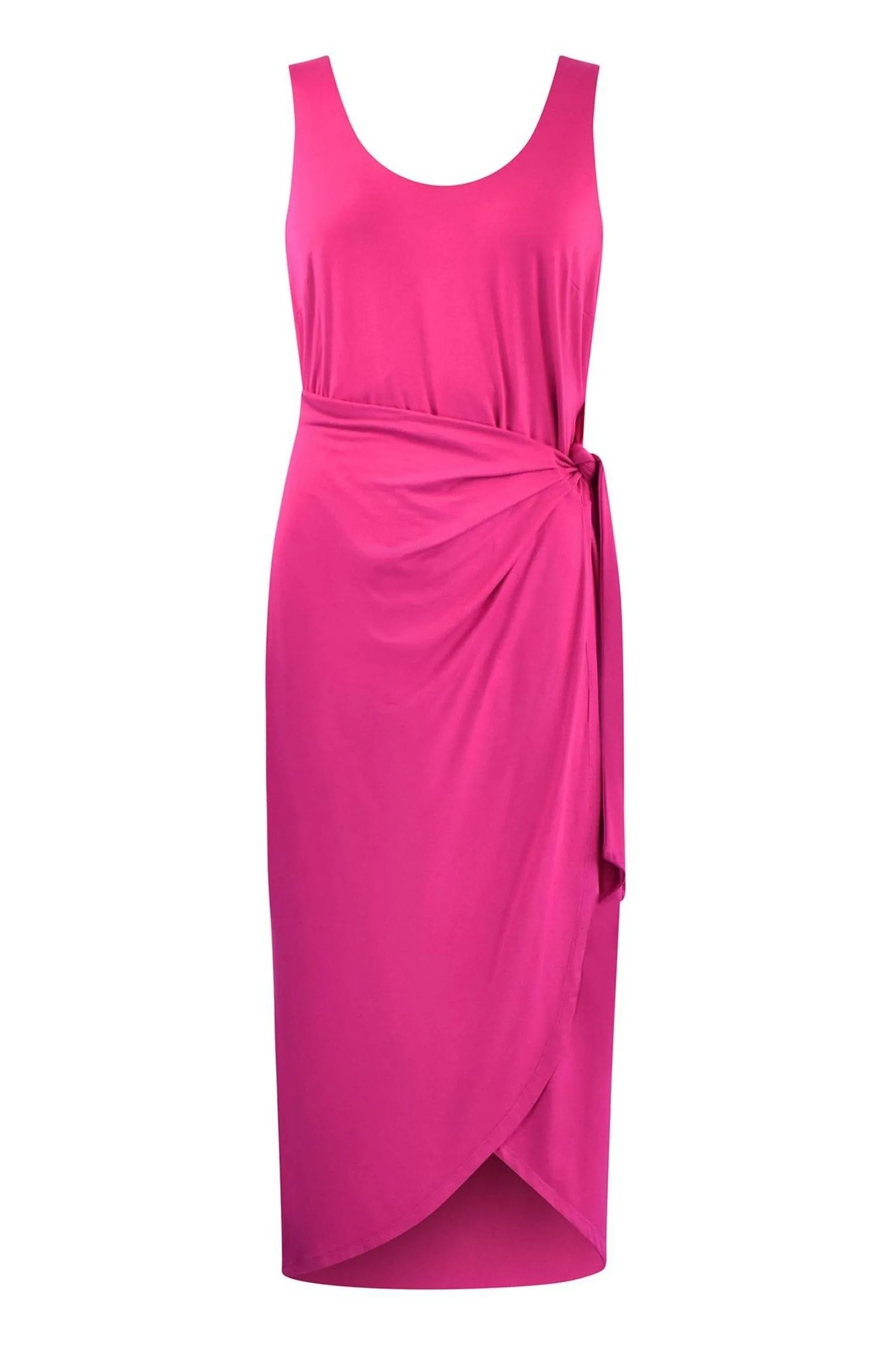 Ro&Zo Petite Pink Tie Waist Jersey Dress