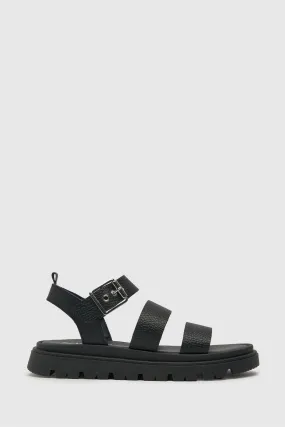 Tina Leather Sandals with Thick Soles by Schuh
